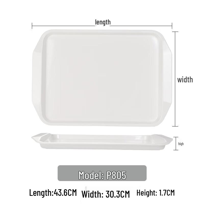 Nordic Style White Melamine Serving Tray