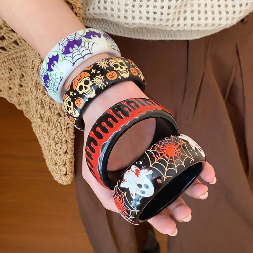 Pumpkin Skull Halloween Wide Bracelet Europe American Style Hand Ring  Girls