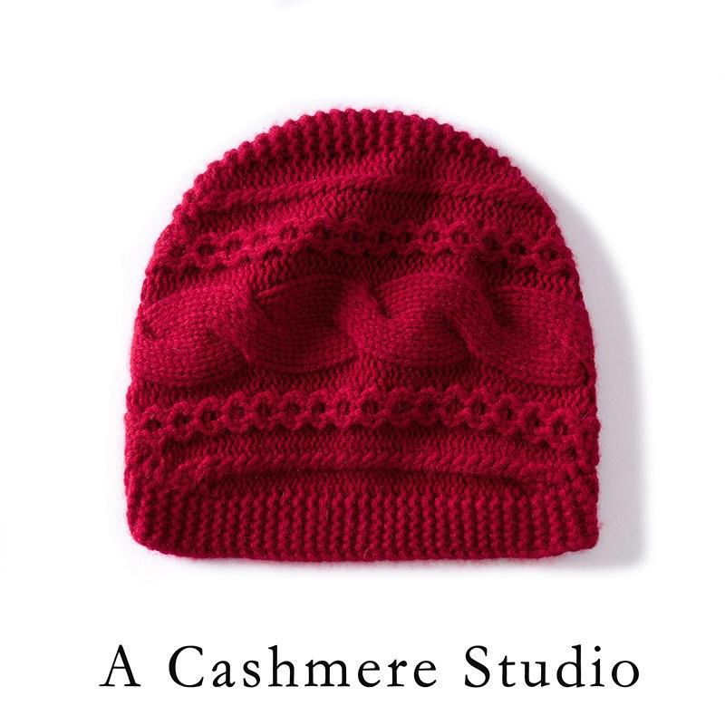 Autumn and Winter New Cashmere Hat Soft, Comfortable and Warm Knitted Wool Hat, Ear Protector, Headgear, Twisted and Thickened