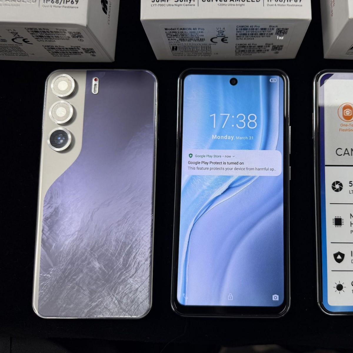 

CAMON40 Pro 5G Android Phone: 6.6-Inch HD Punch-Hole Screen, Global Version. US Standard