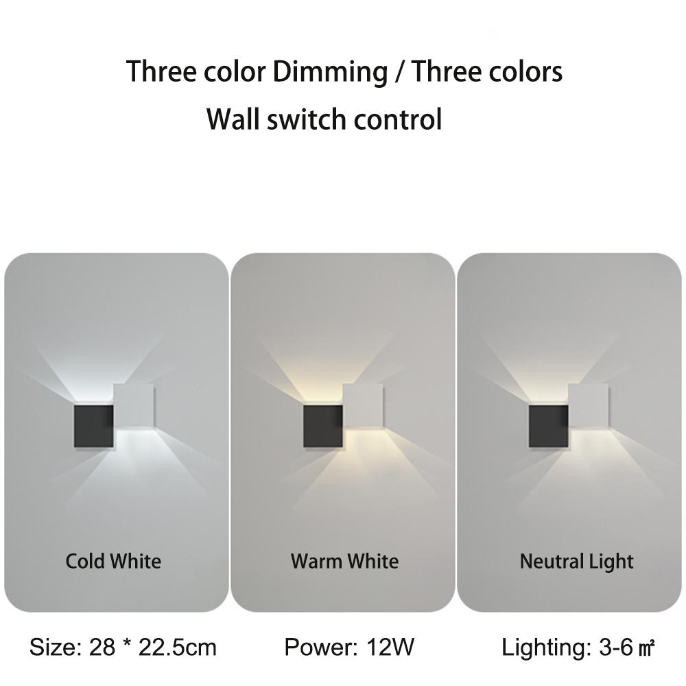 Nordic LED Wall Lamp Simple Modern Living Room Background Wall Light Indoor Bedroom Lamp Bedside Lamp Corridor Staircase Lamp