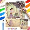 Snow White At Wishing Well Digital Oil Painting Hand Painting Kit Diy Home Decoration. 90 Characters.