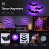 12Pcs Halloween Bats Wall Decor,Lighted 3D Bats Wall Stickers,PVC Halloween Decor for Indoor Outdoor Home Window Party Supplies