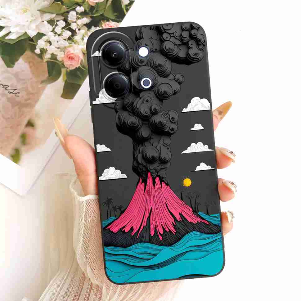 For vivo Y05 4G Case Fashion Colorful Flower Cartoon Silicone Back Cover For Vivo Y11D VIVO Y05 4G Bumper Phone Cases Fundas