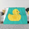 Cute Kawaii Rubber Duck Best Selling Room Household Flannel Blanket Cute Kawaii Happy Smile Positive Good Kids Children Rubber