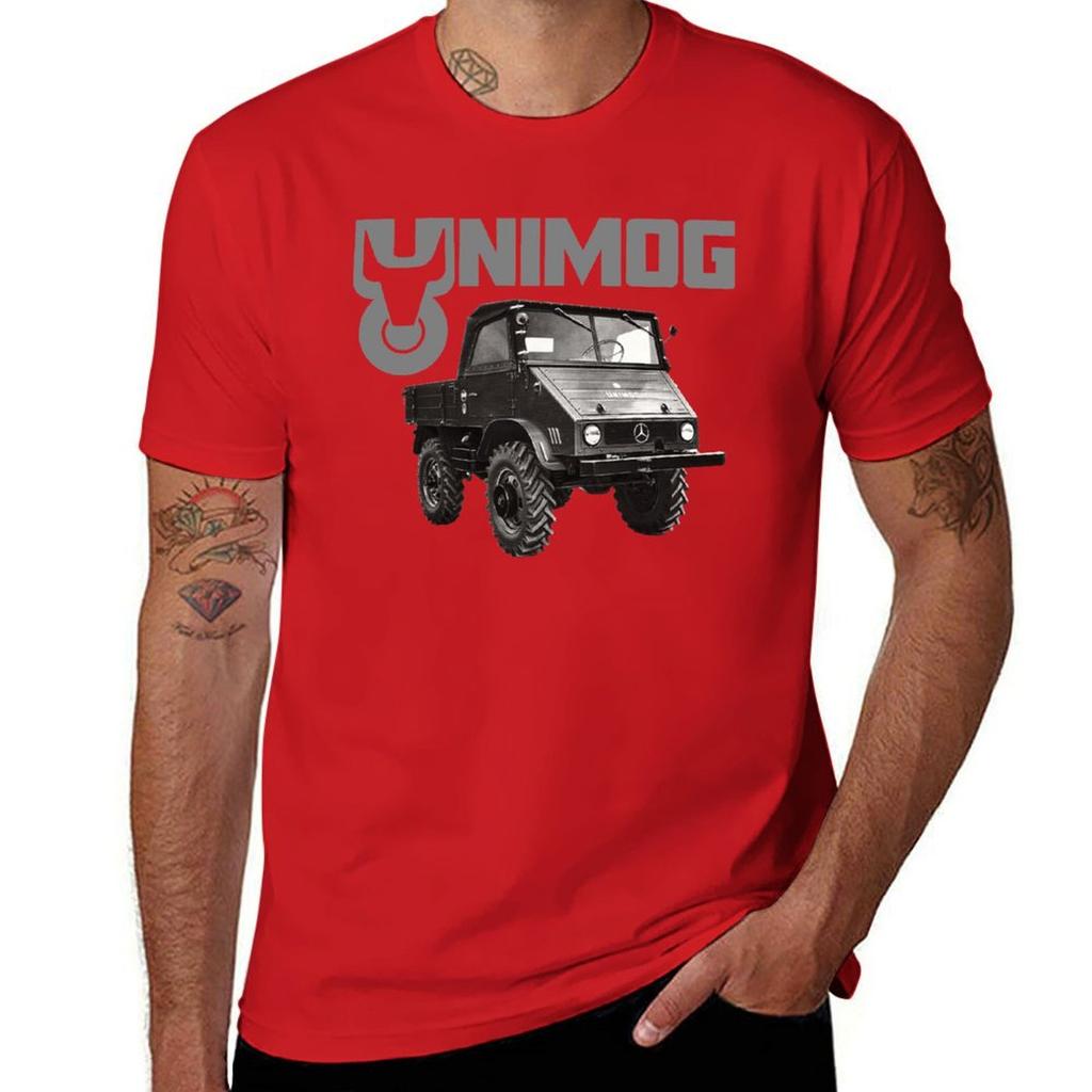 UNIMOG oldschool (auf schwarz) T-Shirt Vintage-Kleidung Schwergewichte Bluse Herren-T-Shirts