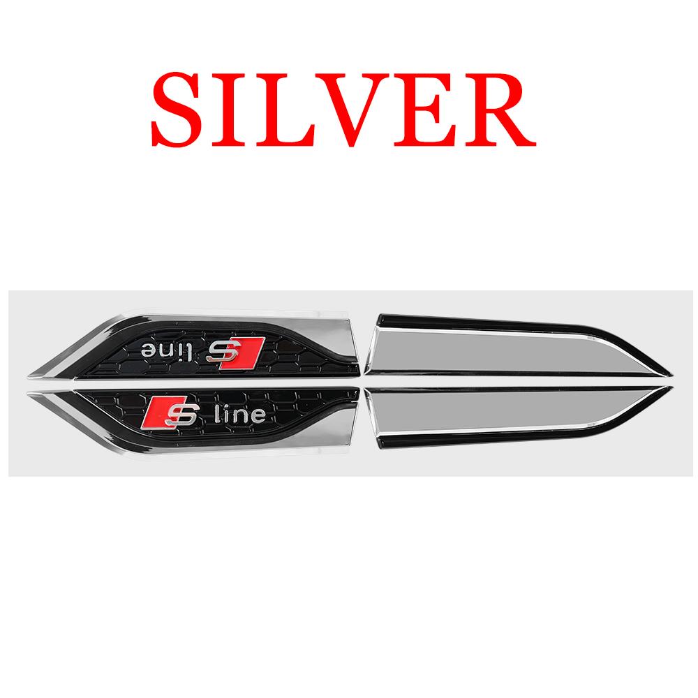 2026 2pcs 3D ABS For AUDI S5 SLINE ABT RS5 Badge Decoration Decal Car Fender Side Wing Emblem Stickers Auto Modification Accessories