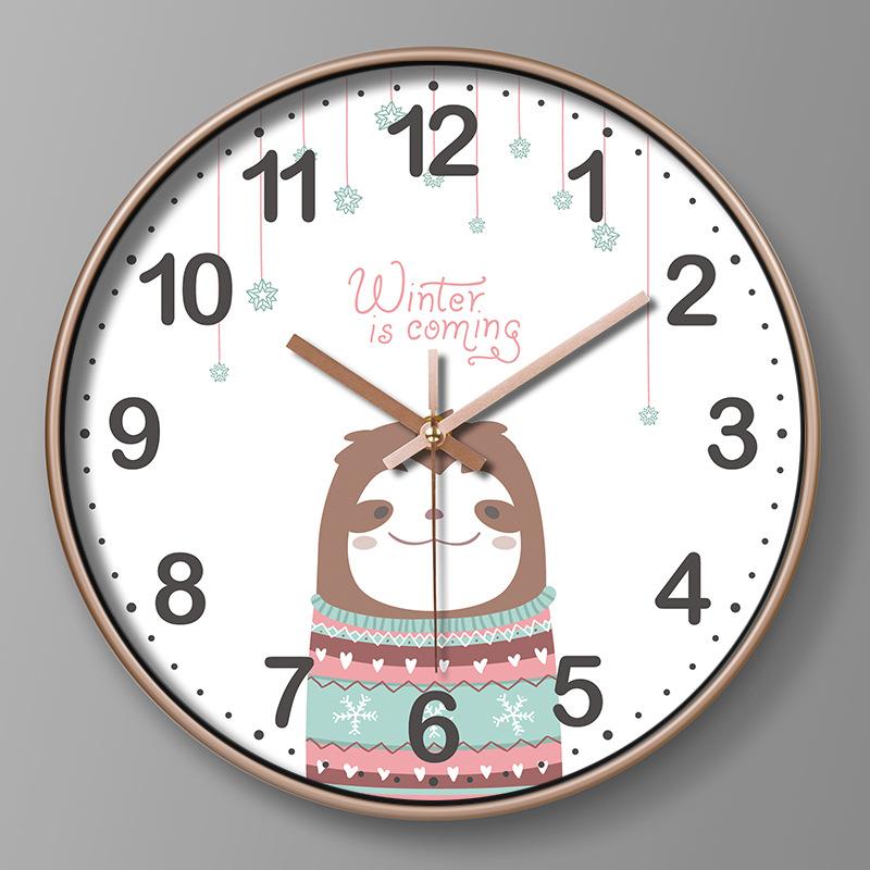 Children's Room Clock Cartoon Wall Clock Creative Clock Wall Hanging Home Living Room Quartz Clock 25CM