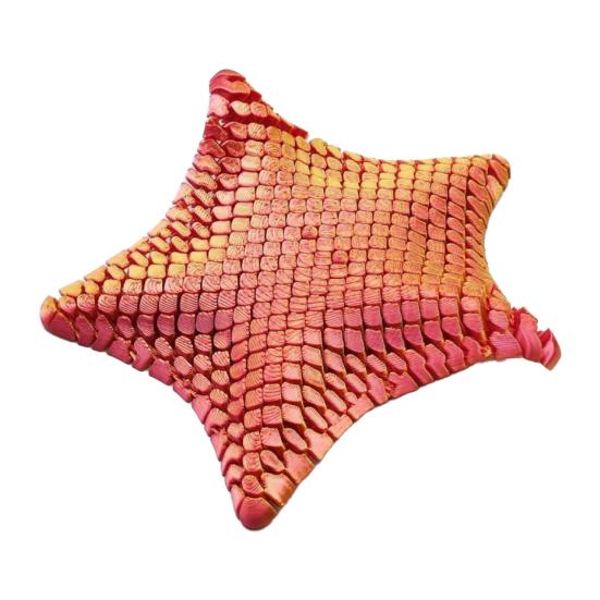 3D Printed Articulating Starfish Toy Flexible Anxiety Stress Relief Fidget Starfish Toy Home Office Desktop Decoration Ornament