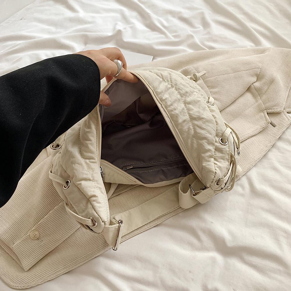 Women Fashion Shoulder Bag Large Capacity Crescent Crossbody Bag Adjustable Strap Daily Messenger Bag Simple Satchel Bag