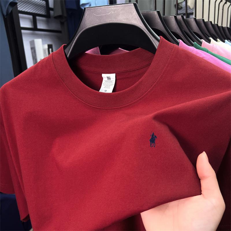 Tricou bărbați din bumbac pur cu mânecă scurtă și gât rotund - Stil casual japonez