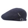 Hat Men'S British Season Cotton Beret Solid Color Peaked Cap Outdoor Sun Hat Forward Hat