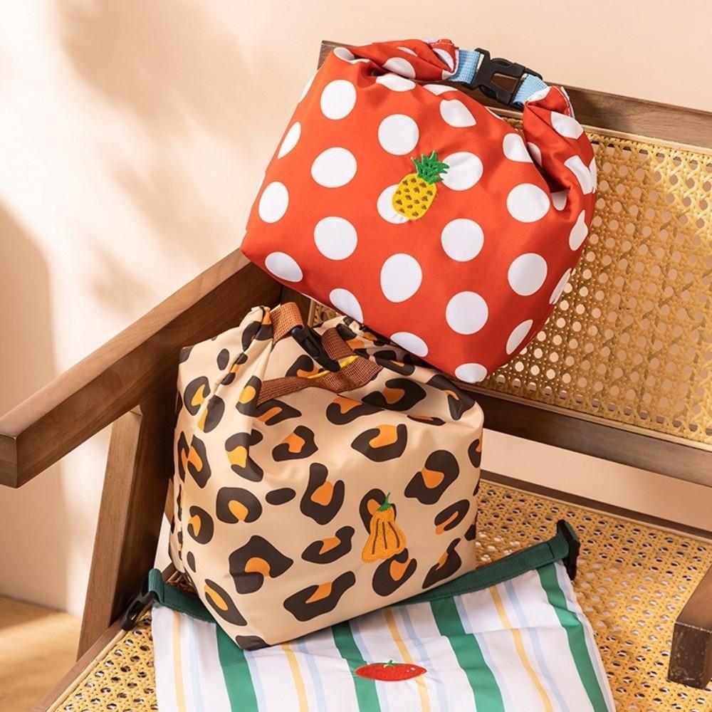 Large Capacity Lunch Bag Foldable Insulated Bag Portable Picnic Bag Fruit Preservation