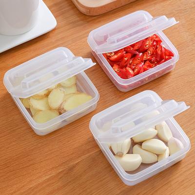 Recipiente Armazenador de Manteiga e Queijo com Tampa Flip-Top com Vedação de Silicone Caixa Quadrada de Plástico Organizador Economizador de Espaço para Despensa da Cozinha