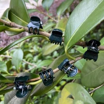 Pflanzen-Orchideen-Clips Garten-Pflanzenstützclip Kunststoff-Blumenranken-Clips zur Stützung von Stängeln, Ranken, Stielen, Kletterpflanzen wachsen aufrecht