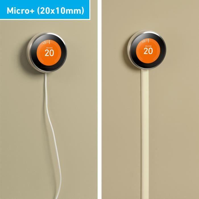 D-line kits de goulottes | 2010kit003 | cachez et protégez les câbles facilement | goulotte décorative | couleur crème