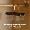 #1/2PCS Versatile Wooden Hat Organizer Rack With Hooks Caps Belts Ties Storage Space-Saving Home Retail Display Clothes Storage