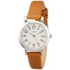 Fieldwork Women's Analog Lovely Silver Watch with Leather Strap, Brown, GY044-5