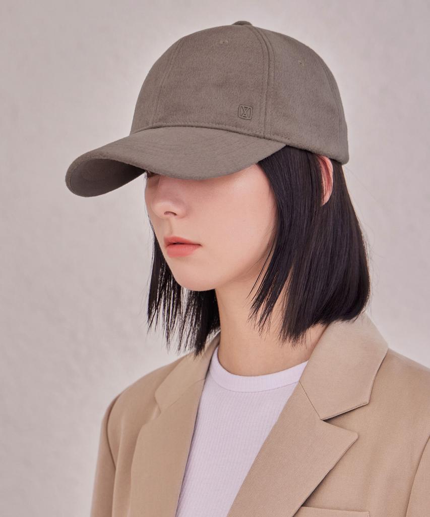 Bajal Va Square Wool Ball Cap Mocha