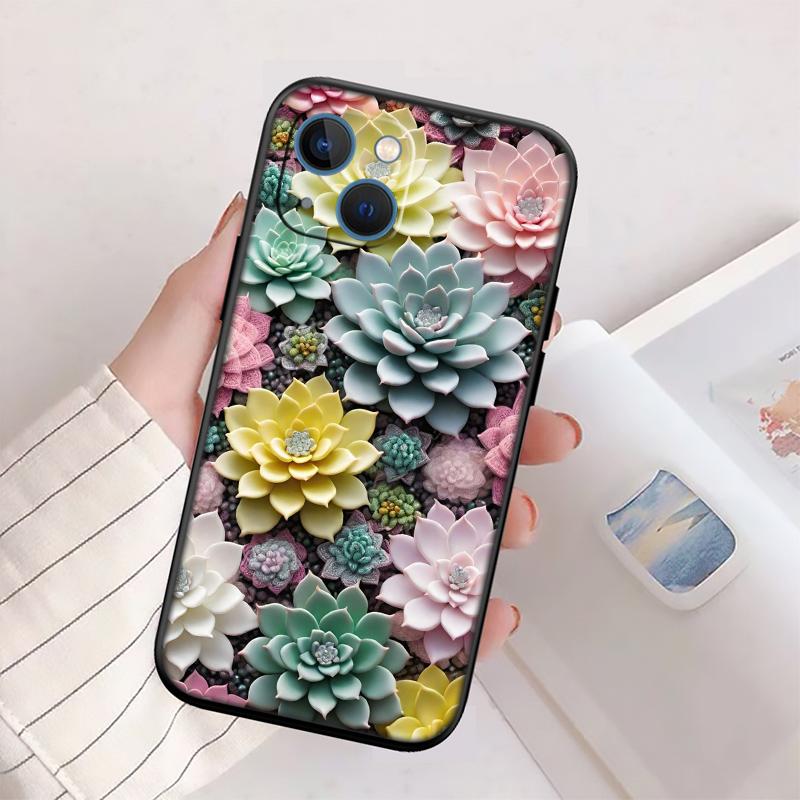 

BH48 Watercolour Cacti Succulent Case for Samsung A11 A12 A13 A15 A52S A53 A55 A56 A70 A71 A72 A73 F06 F16 F56 S10 Plus S10e Galaxy F06 5G