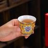 Keramik-Emaille Meistertasse Teegeschirr Kung Fu Teetasse Persönliche Verkostungstasse Mehrfarbige Emaille Teetasse