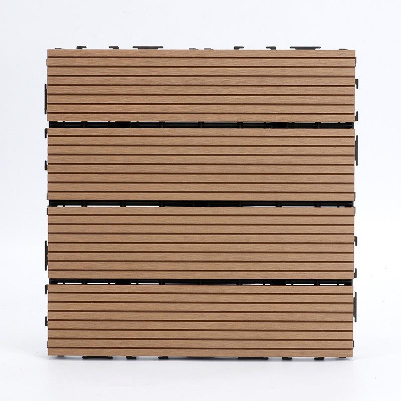Waterproof Anti-Corrosion Outdoor Wood-Plastic Garden Flooring for Easy Self-Laying 