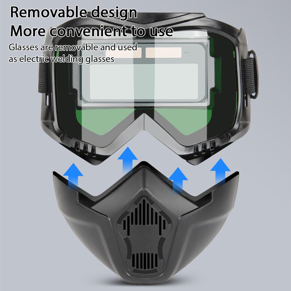 Welding Helmet Auto Darkening Large Viewing True Color Welding Mask Detachable Wide Shade Welder Mask for Welding and Cutting