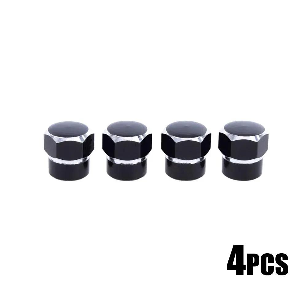 

4 шт. алюминиевые колпачки для автомобильных шин велосипедов, колпачки для автомобильных шин, воздушные стержни для автомобильных шин, универсальные автомобильные внешние аксессуары для колес чёрный
