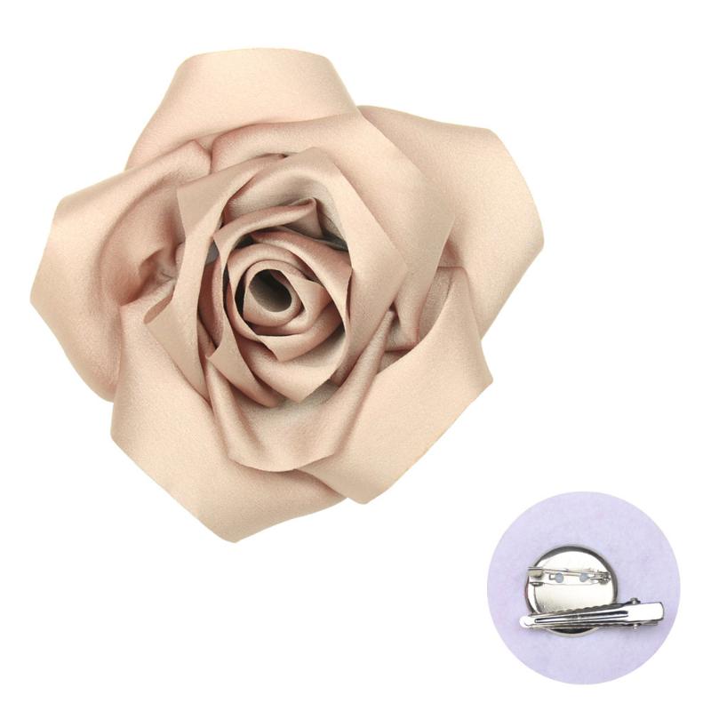 Exaggerate Multi-Layer Fabric Rose Flower Brooch For Women Girl Magazine Wedding Shoot Accessory Pin Dress Suit Corsage