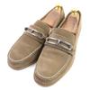 Slipper Luli Schnalle Mokassinnaht beige Wildleder Herren 40 Gebraucht