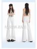 M1 Spicy American Mid-Low Waist Wide Leg Bell Bottom Jeans for Women