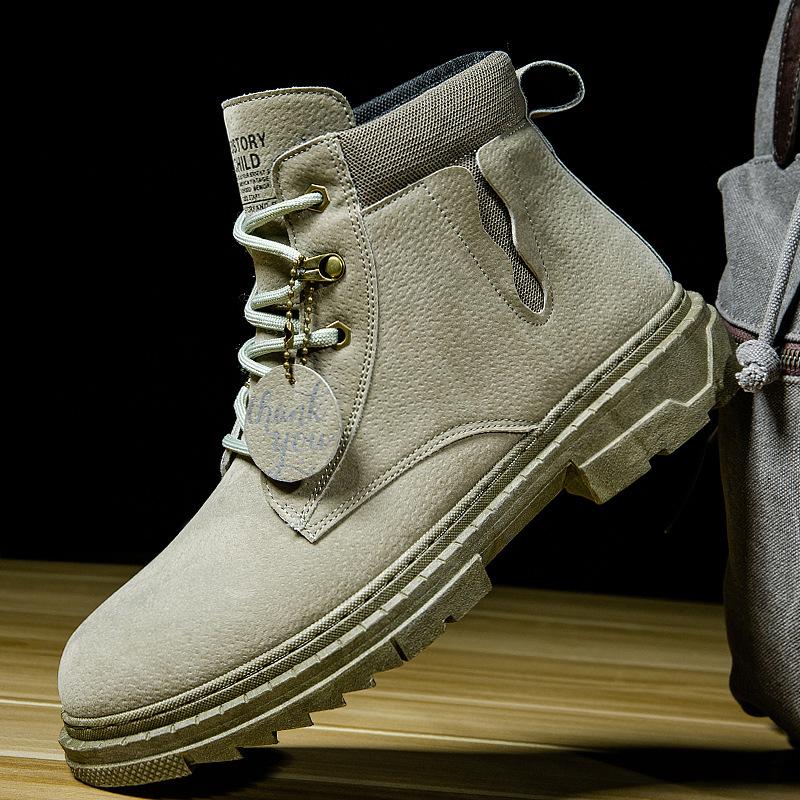 Pánské kotníkové boty Podzimní a zimní móda Pohodlné Martensky Pánské boty Pracovní boty