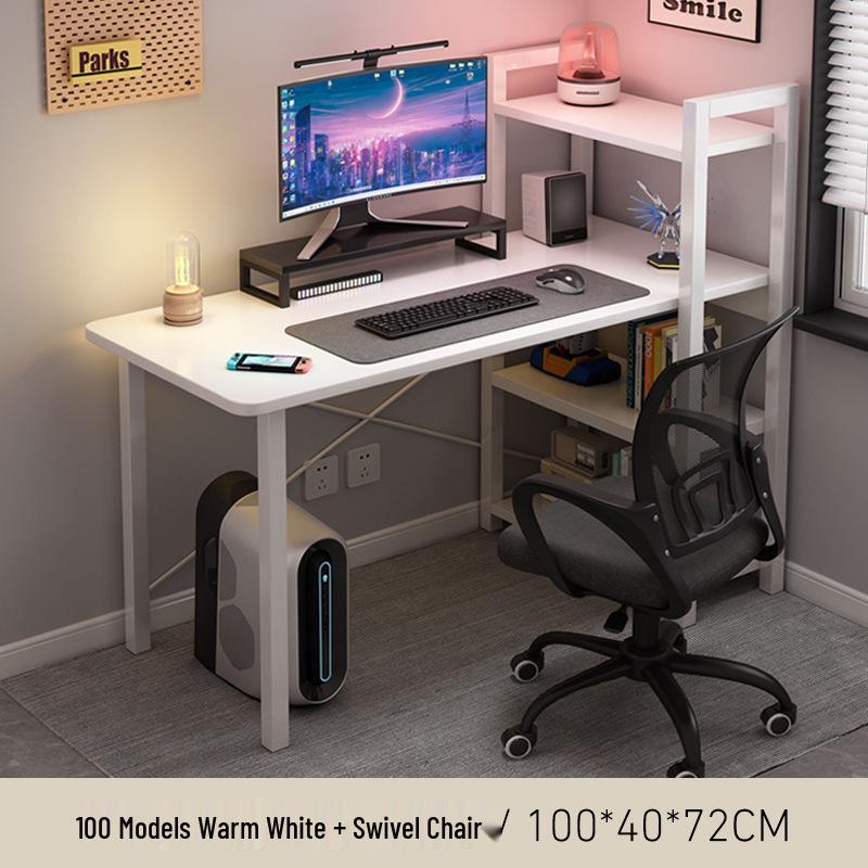 Multifunctional Corner Desk with Bookshelf - Perfect for Home Office or Bedroom