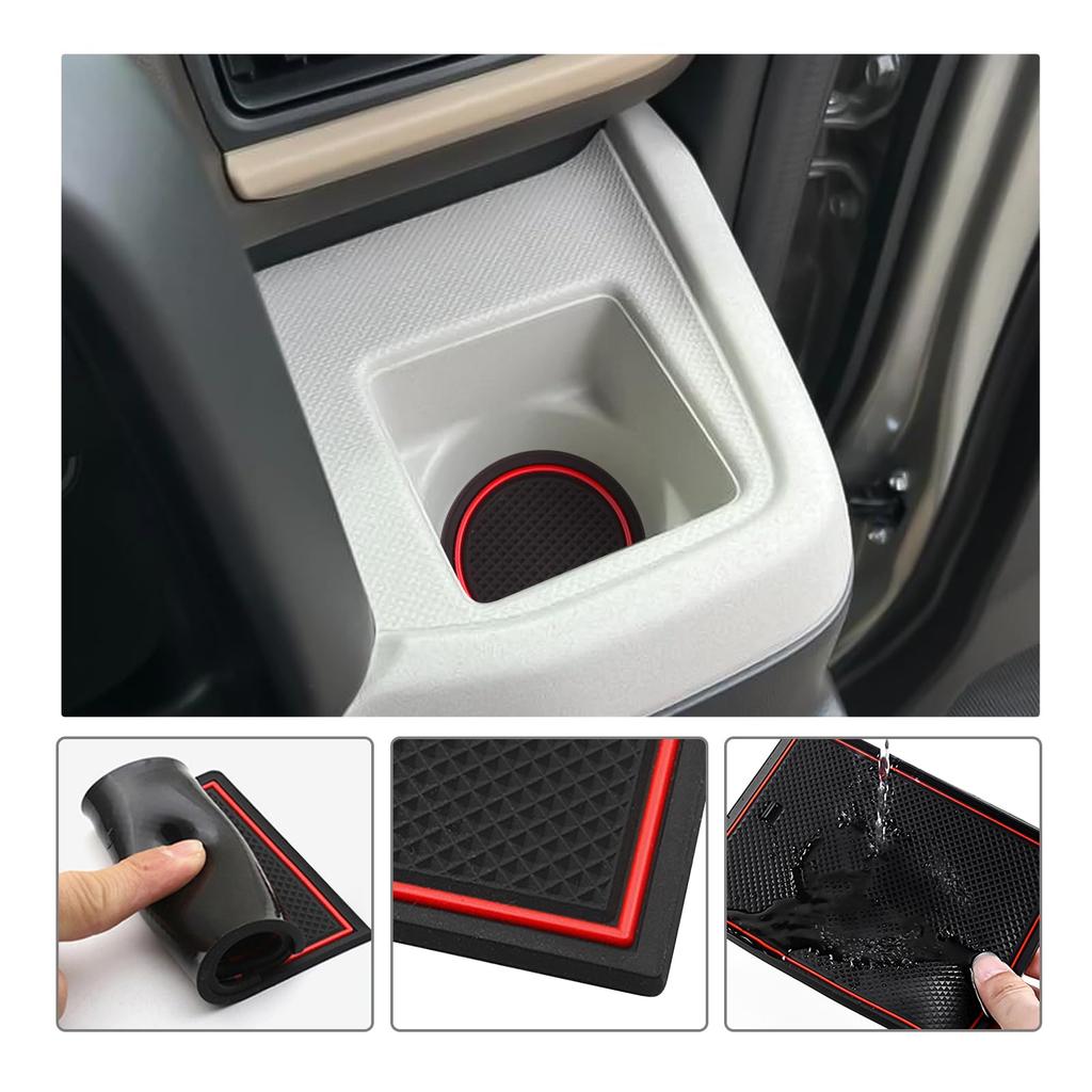 LFOTPP Interior Rubber Mats for Suzuki Gear Console Door Pocket Design Spacia/Spacia Custom/Spacia MK54S/94S, Mats, Mats, Non-Slip Mats, Dress-Up