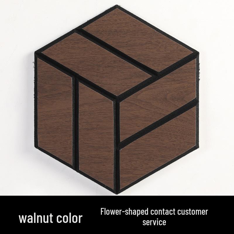 Hexagonal Wood Grain Sound Absorbing Panel for Studio and Piano Room