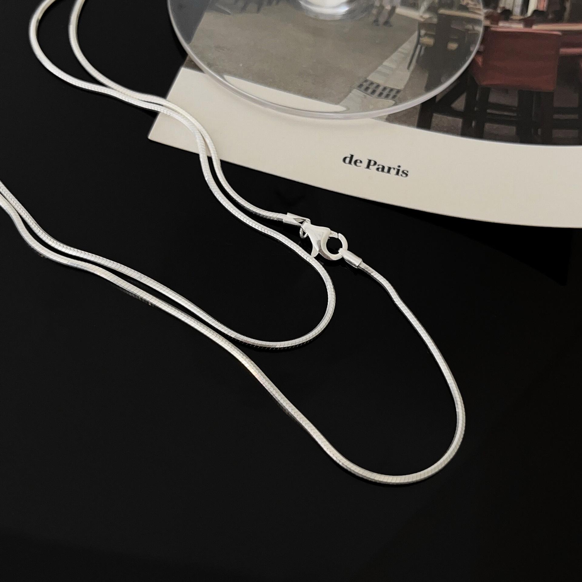 

Yinruitai S925 Стерлинговое серебро Многослойная цепочка-змейка Длинное колье для женщин Sterling Silver