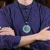 Blue Water Pi Xiu Jadeite Pendant - Unisex Lucky Jade Amulet