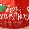 90cm Christmas Tree Skirt Red Rustic Snowflake Santa Claus Printed Xmas Tree Carpet Christmas Decor Mat New Year Decor For Home