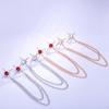 Metal Star Collar Brooch Chain Double Layer Chain Chain Brooch Creative Gift Shirt Collar Pin