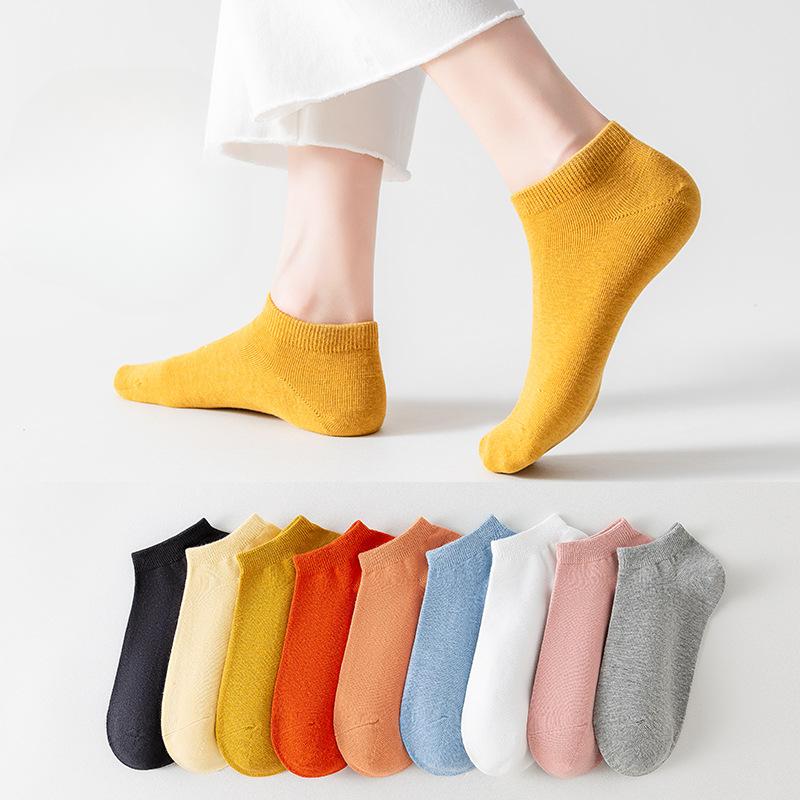 Women's Summer Thin Cotton Non Slip Shallow Mouth Deodorant Sweat Breathable Heel Socks