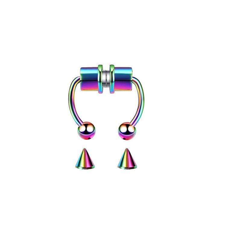 Magnetic Horseshoe Nose Rings, 316L Stainless Steel, Faux Septum Rings, Fake Piercing, Clip on, Hoop Rings, Gift for Women, Girl
