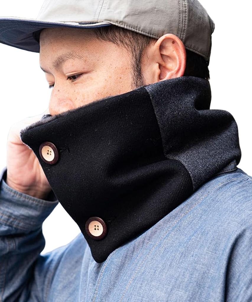 nakota Cachecol de Lã Sarjada para Homens e Mulheres para Clima Frio, Abotoado, Proteção, Outono/Inverno, Motocicleta, Grande, Removível, Fino, Boa,