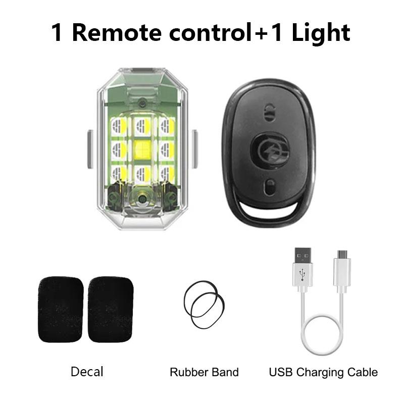 Wireless LED Drone Strobe Light for Motorcycle Car Bike Remote Control Anti-collision Indicator Warning Lamp USB Signal Light