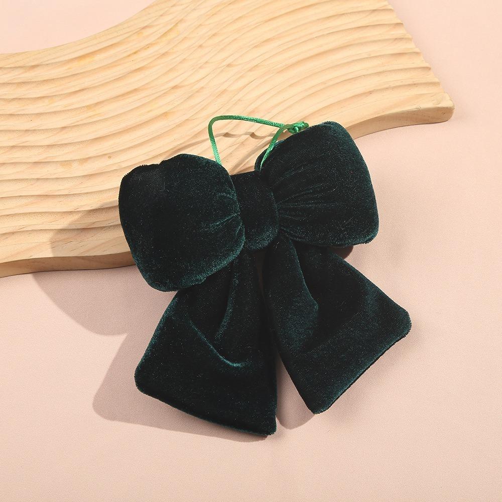 Velvet Fabric Hanging Xmas Ornament Bowknot Shape Christmas Tree Decorations Merry Christmas