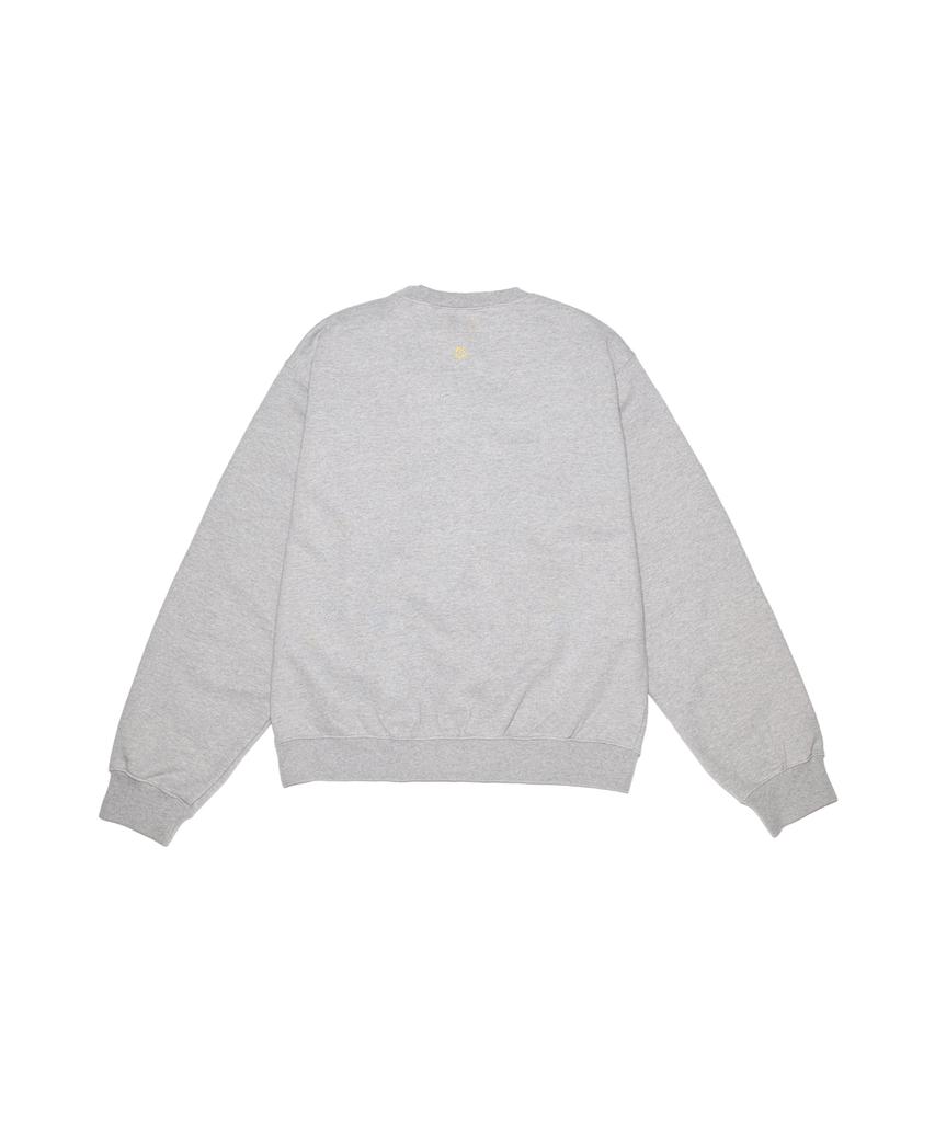 HELLO SUNRISE Classic Typo Logo Sweatshirt_Melange Gray
