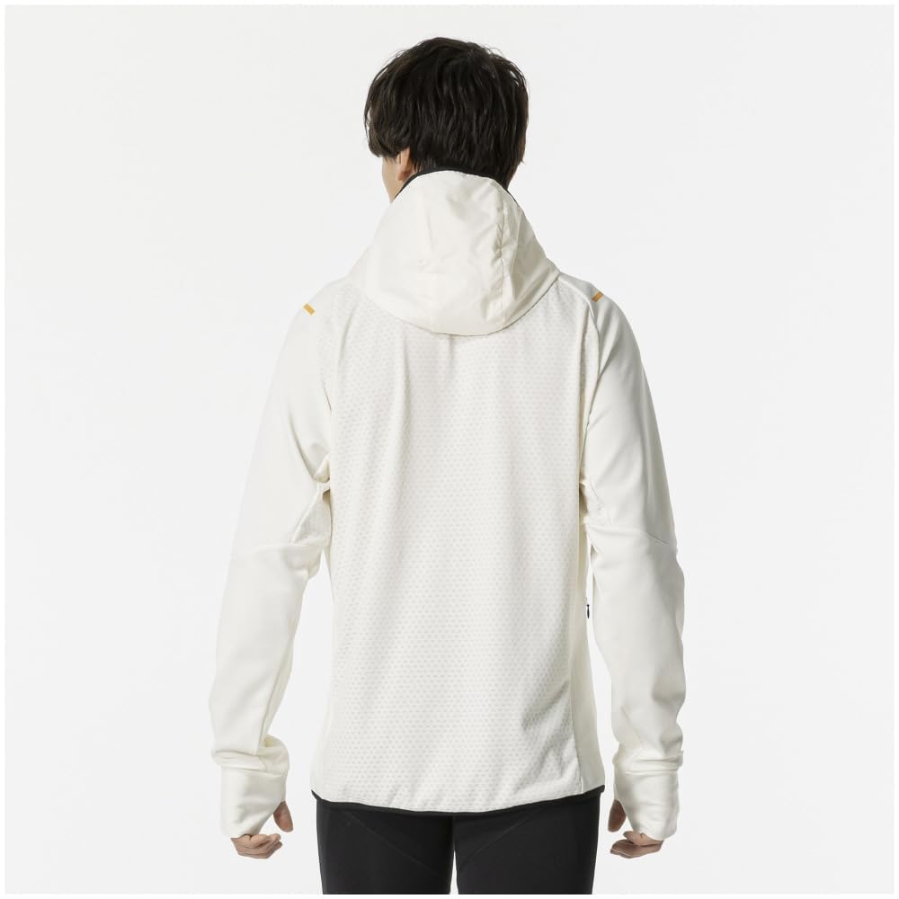 Mizuno Running Wear Warmer Light Hybrid Jacket Aurora Warm Fleece Lining Stretch Reflective Print J2MCA501 Pristine Men's