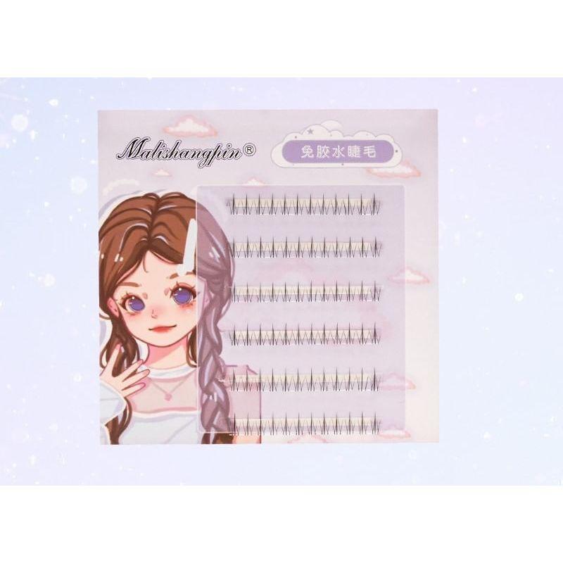 Lactacia - Natural Wispy Glue-Free Cluster Lower False Eyelashes + Tweezers