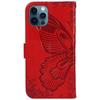 For iPhone 13 Pro Leather Case Butterfly Imprinted Stand Wallet Phone Cover