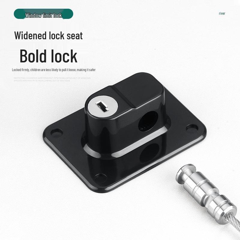 Anti-Theft Child Safety Lock for Outward Opening Windows and Doors - No-Drill Sliding Latch Limiter