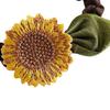 Women Hair Rope Realistic Sunflower Decor High Elasticity Elastic Band Pastoral Style Decorative Washable Ponytail Holder Large Intestine Hair